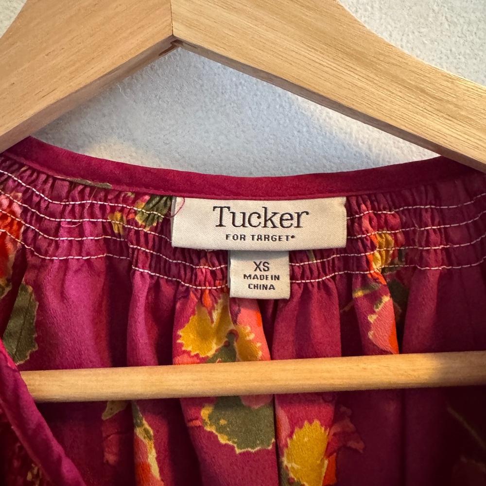 Target x Tucker - Vibrant Floral Dress with Waist Tie - Size XS - Picture 3 of 5